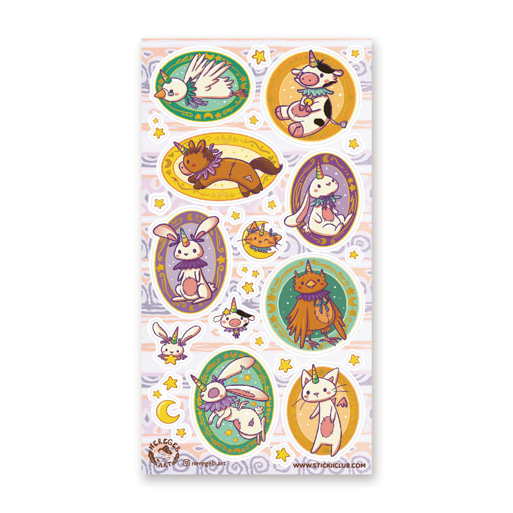 Unicorn Land Critters Sticker Sheet - STICKII