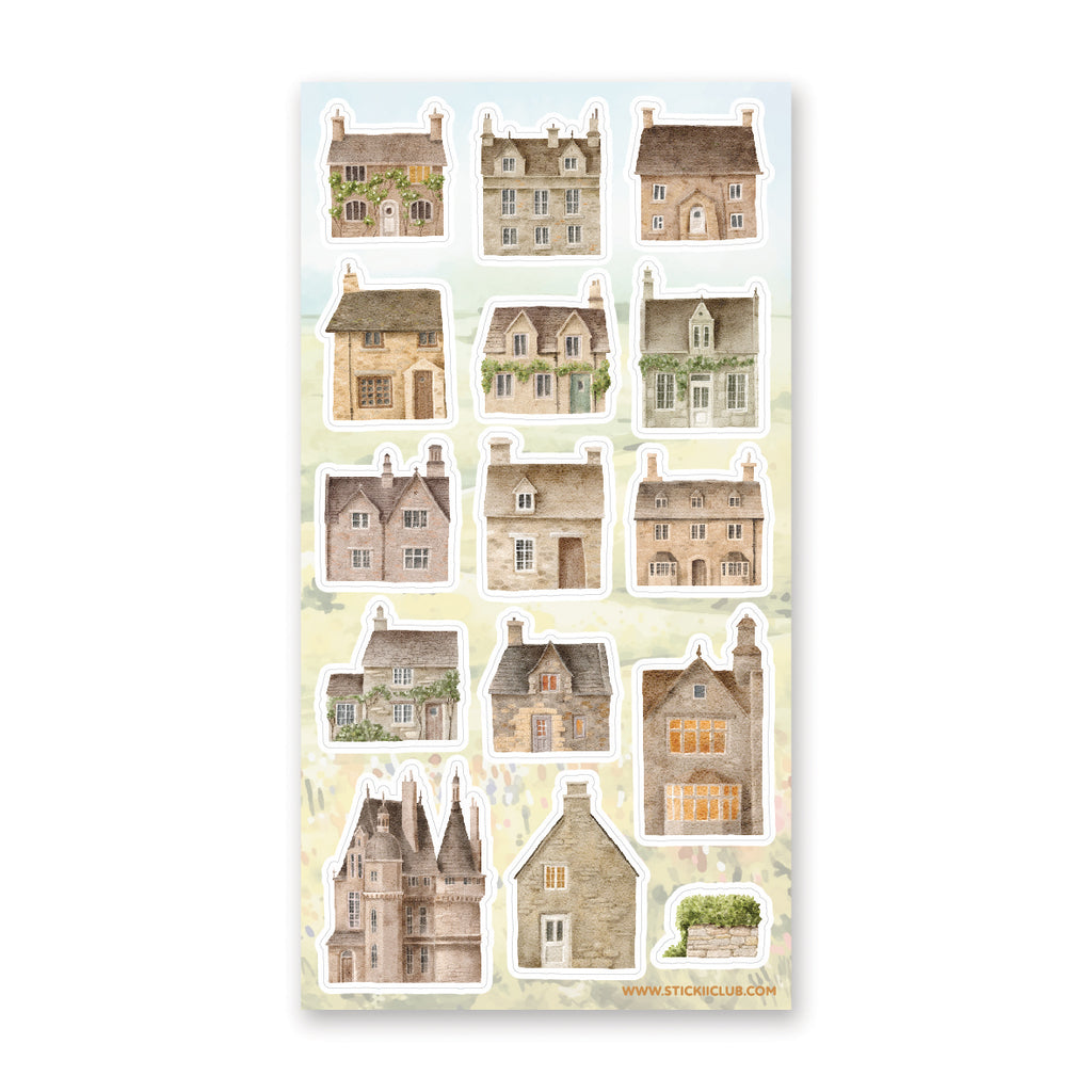 Charming Cottages Sticker Sheet – STICKII
