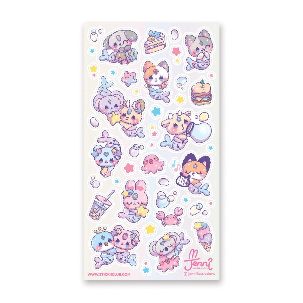 Mer-cuties Sticker Sheet - STICKII