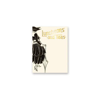 luncheons and teas afternoon woman lady notepad