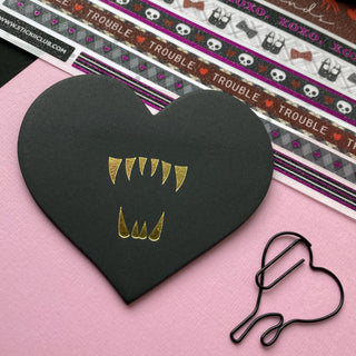 black heart teeth fangs notepad