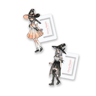 witch fashion outfit cute witchy girls women bookmark halloween spooky costume magic