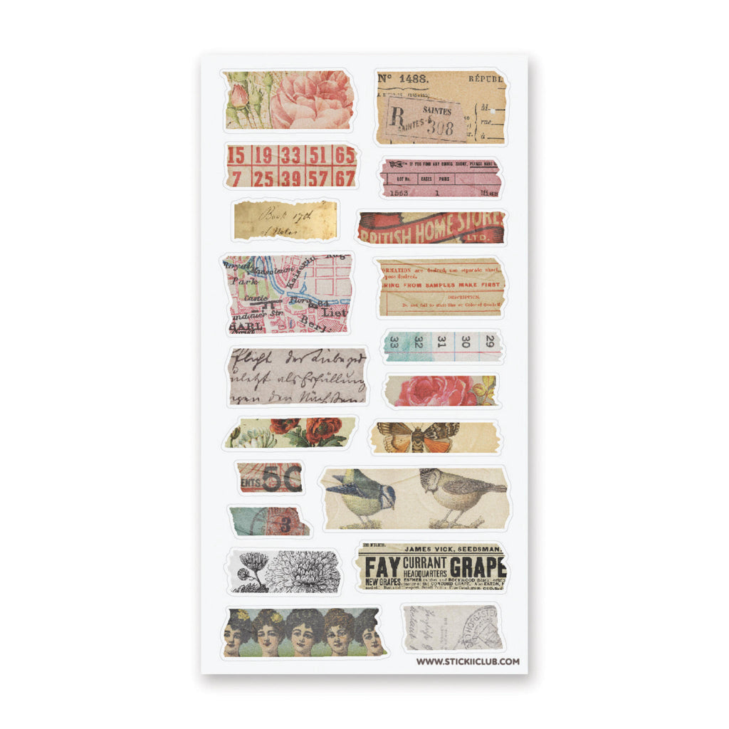 Antique Ephemera Sticker Sheet – STICKII