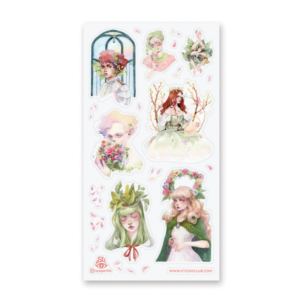 Blooming Portraits Sticker Sheet - STICKII
