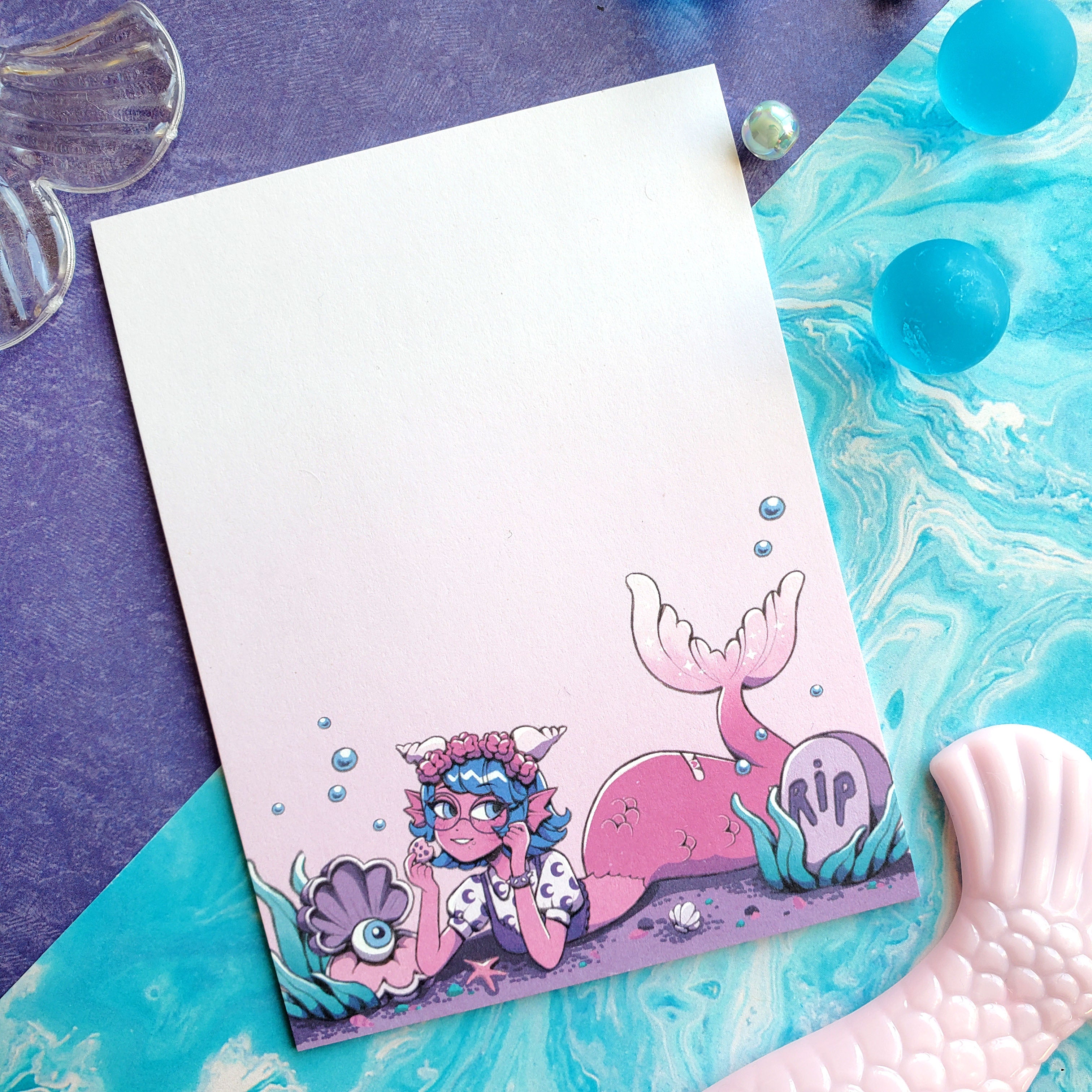 Goth Notepad Mermaid Goth Notepad – STICKII
