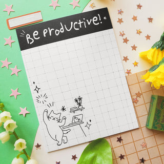 Purrductive Plans Mini Notepad