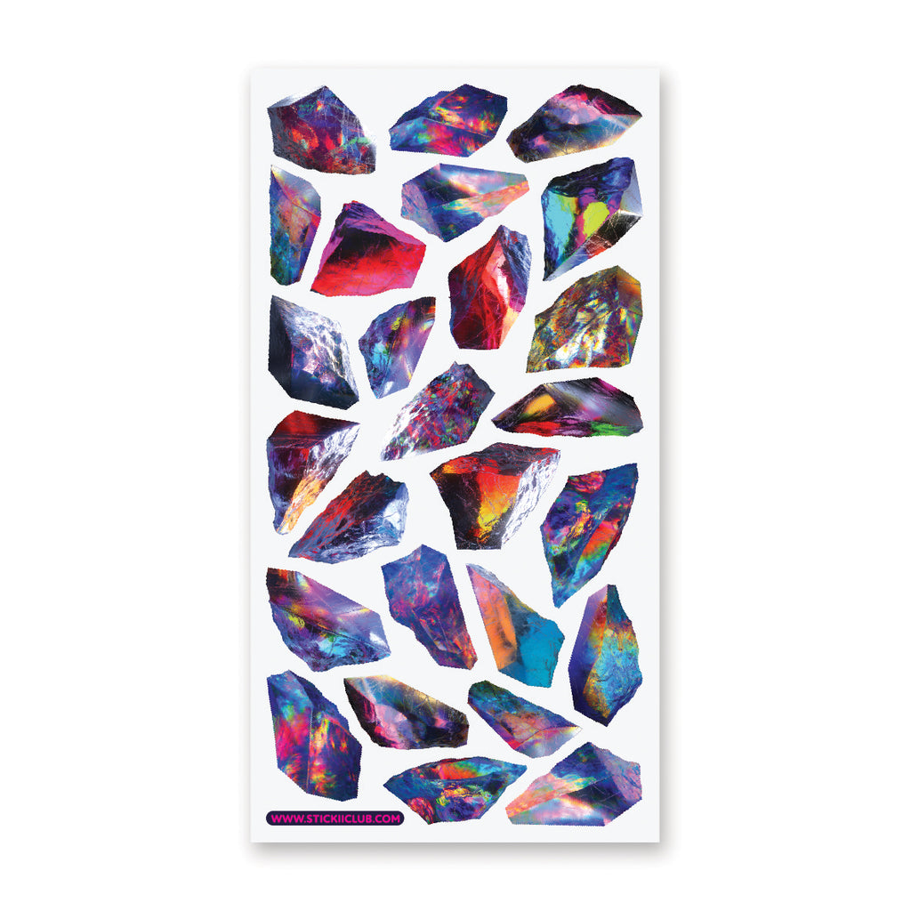 Crystal Sticker Sheet Cosmic Crystals Sticker Sheet – STICKII