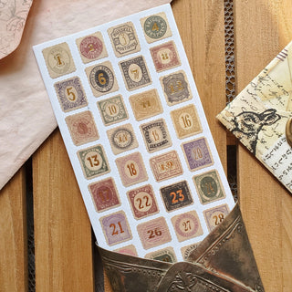 Gilded Stamp Numbers