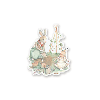 Gardening Bunnies Sticker