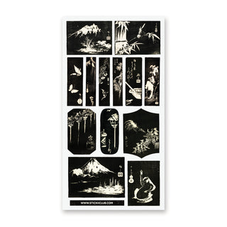 B&W Woodblock Prints