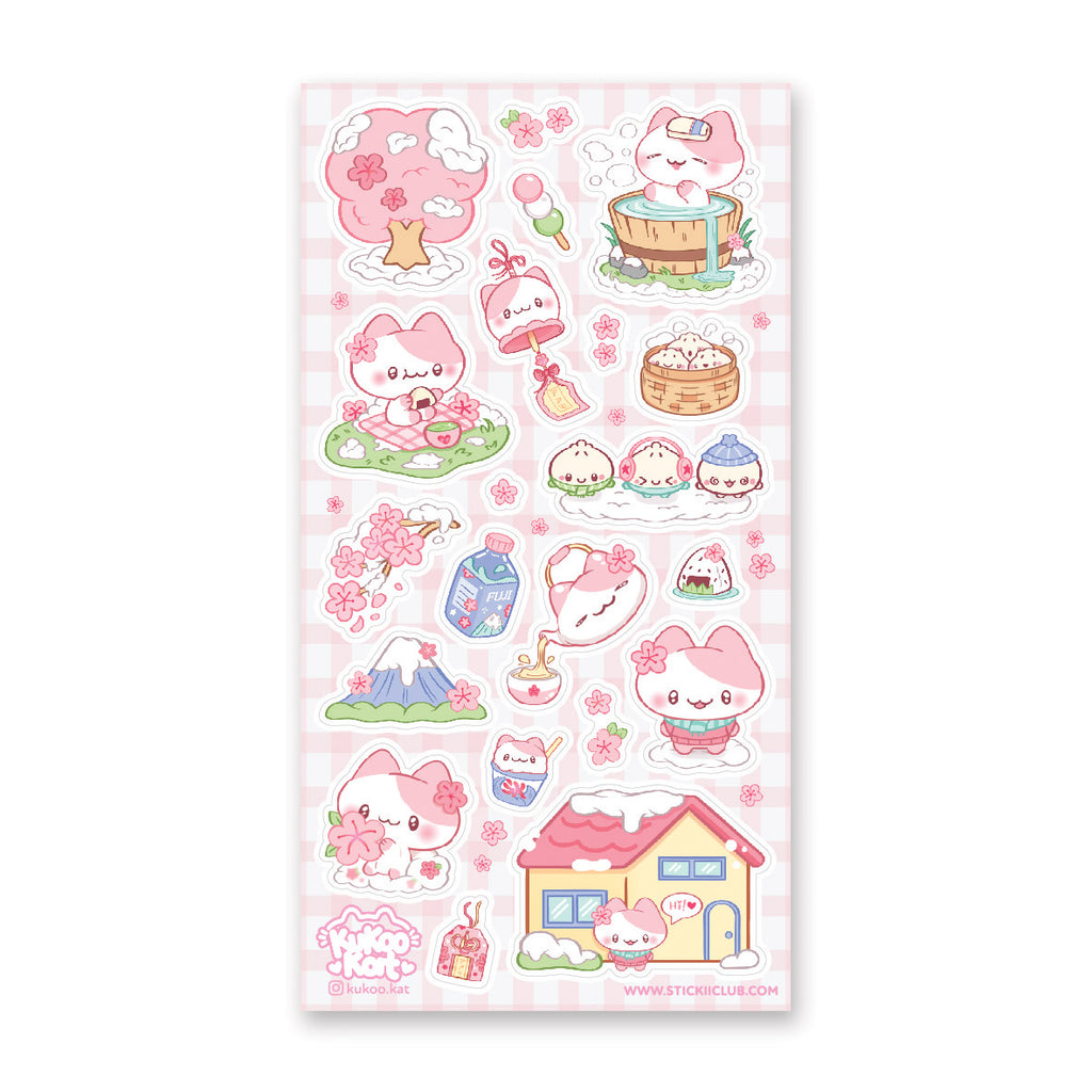 Sakura Snow Day Sticker Sheet – STICKII