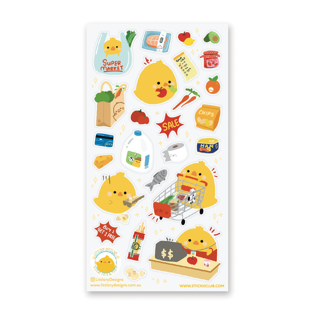 Chick Sticker Set Supermarket Chicks Sticker Sheet – STICKII