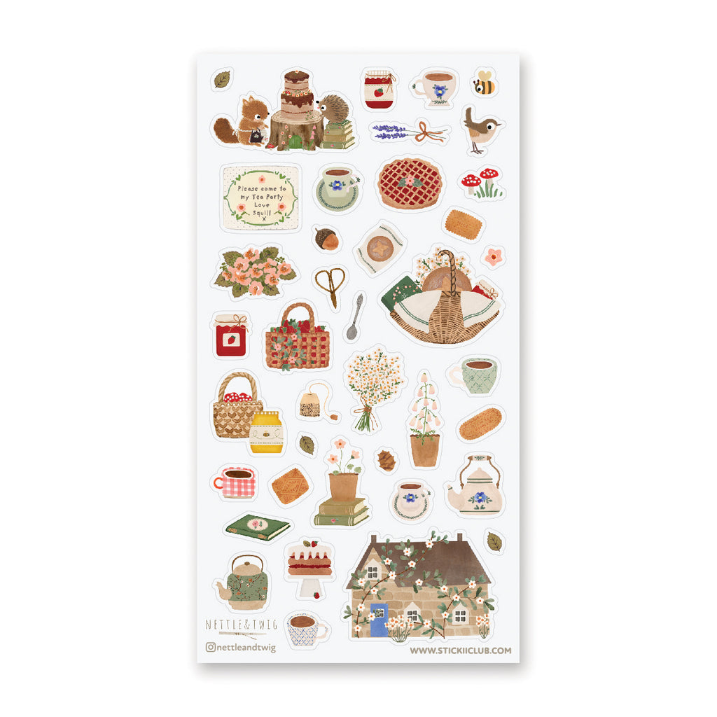 Woodland Tea Party Sticker Sheet – STICKII