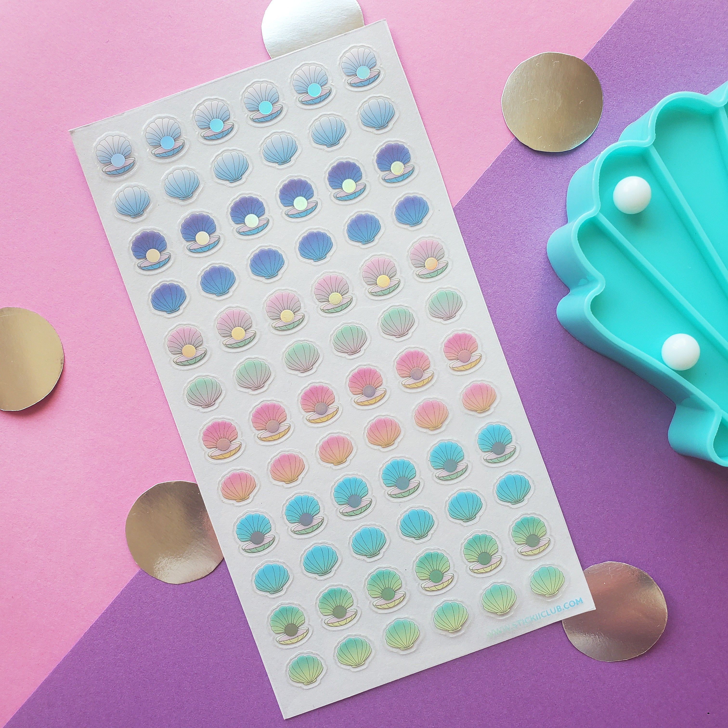 Colorful Clams Sticker Sheet – STICKII