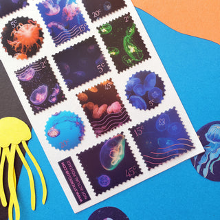 Glowing Jellyfish Stamps