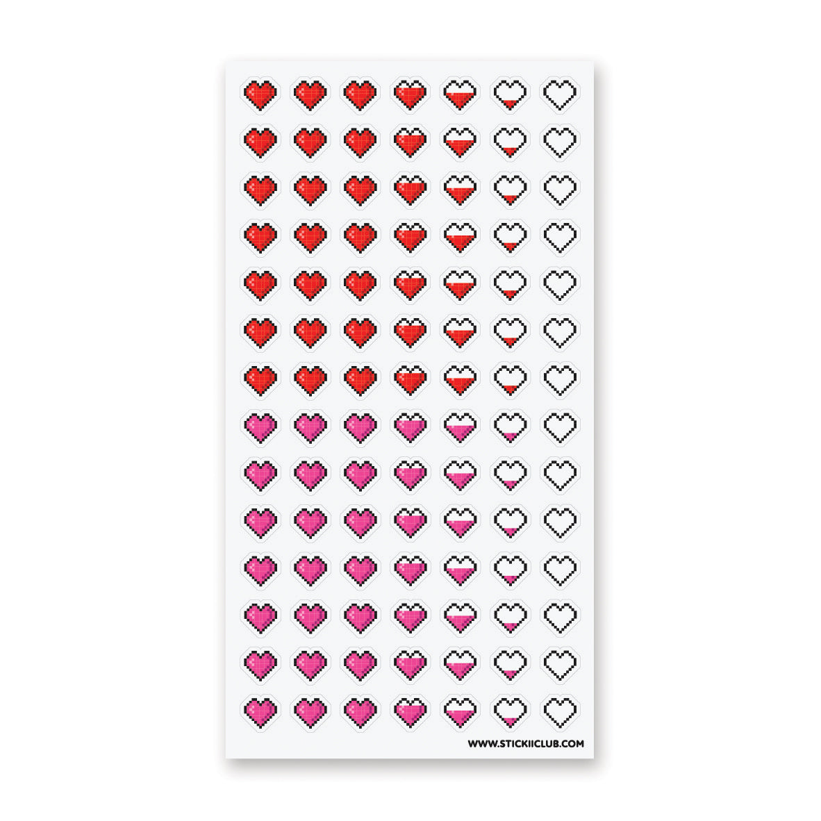 Pixel Heart - Heart - Sticker