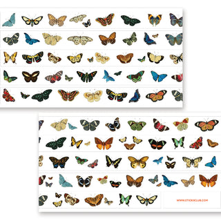 Butterfly Kaleidoscope Sticker Strips