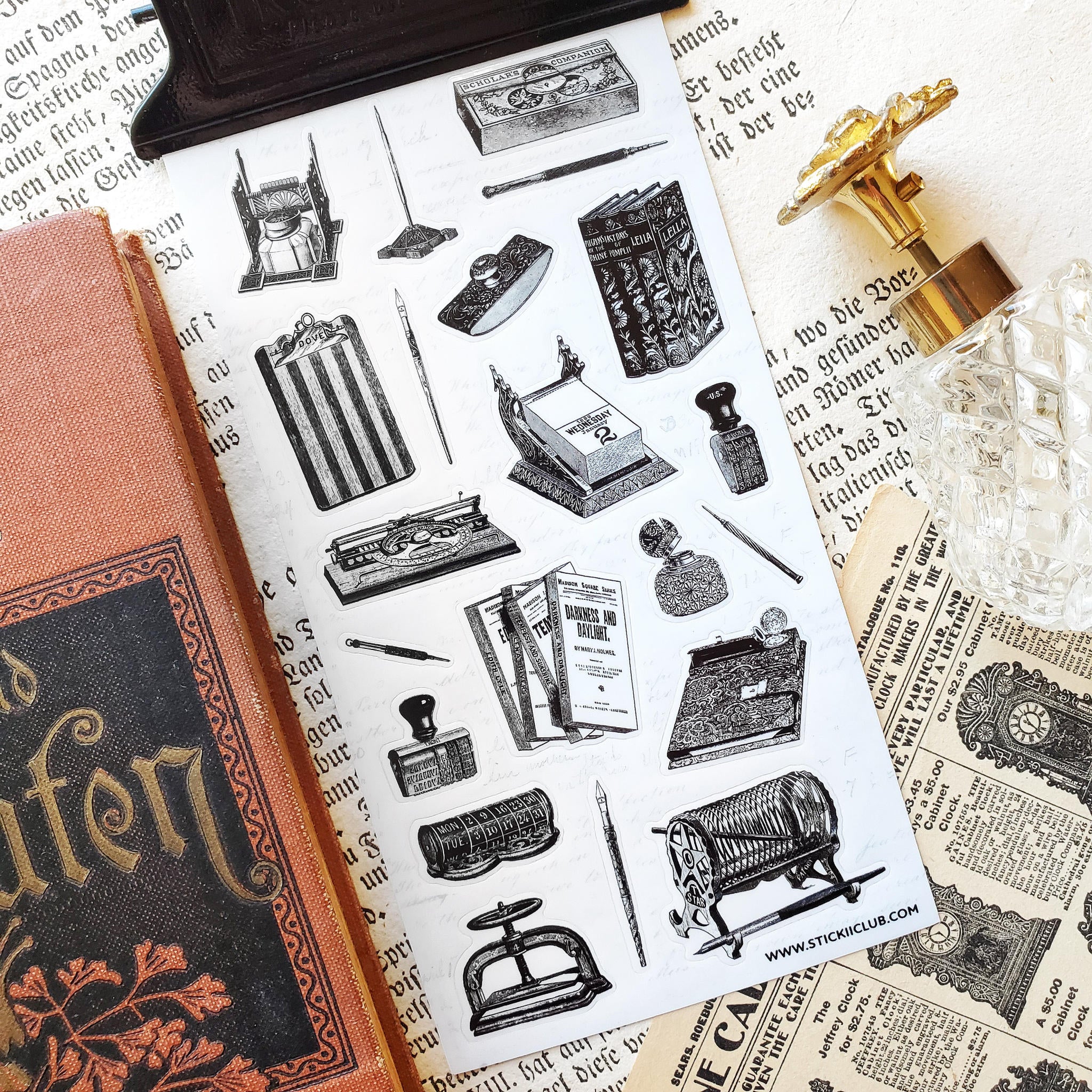 Library Catalog Sticker Vintage Library Essentials Sticker Sheet – STICKII