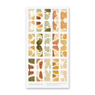 leaf plant nature pattern tabs bookmark page pastel sticker sheet