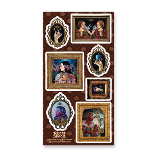 frame art painting portrait picture girl gallery sticker sheet