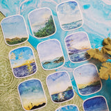 skies ocean water clouds tree scenes sticker sheet