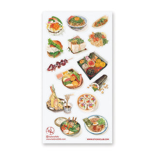 ramen noodles soup tofu burgers asian food sticker sheet