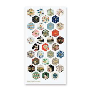 japanese vintage design print pattern numbers numbered dates sticker sheet