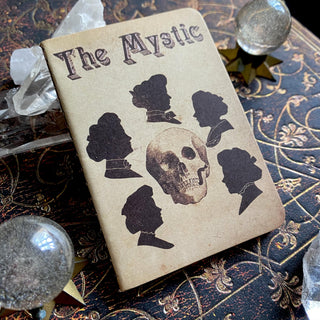 mystic skull silhouette victorian mini notebook