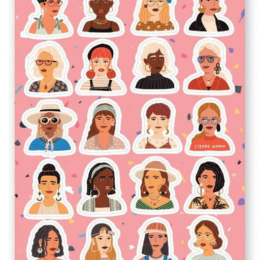 women girl style fashion sticker sheet