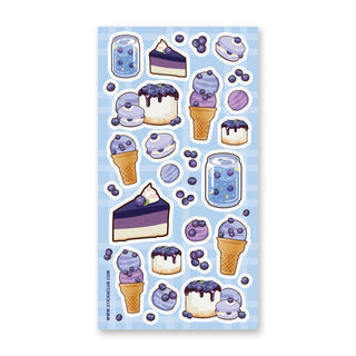 blueberry flavor cake ice cream sticker sheet