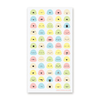 emotional expression mochi sticker sheet