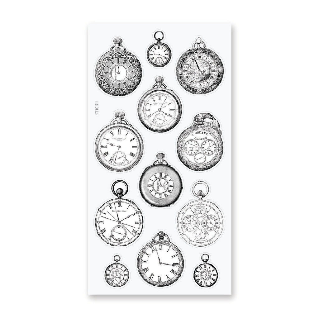 Vintage Pocket Watches Sticker Sheet – STICKII