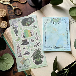 books letter tea plant vase scissors writing vintage victorian sticker sheet