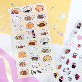 bao dumpling food buns sticker sheet