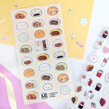 bao dumpling food buns sticker sheet