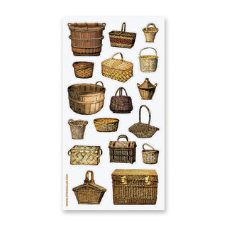basket woven picnic sticker sheet