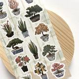 planter pots plants bonsai asian sticker sheet
