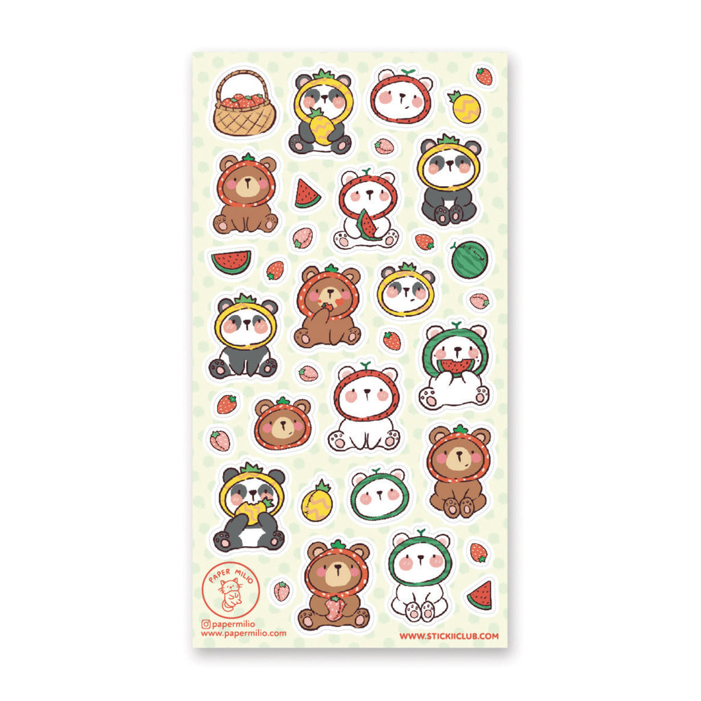 Beary Fruity Sticker Sheet – STICKII