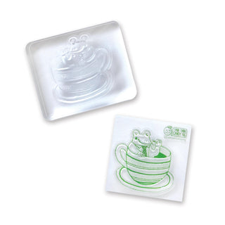 frog coffee cup mug stamp