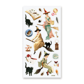 witches broomsticks sticker sheet