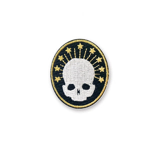 starry skull goth patch