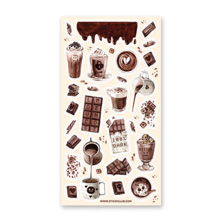 chocolate drink hot sticker sheet