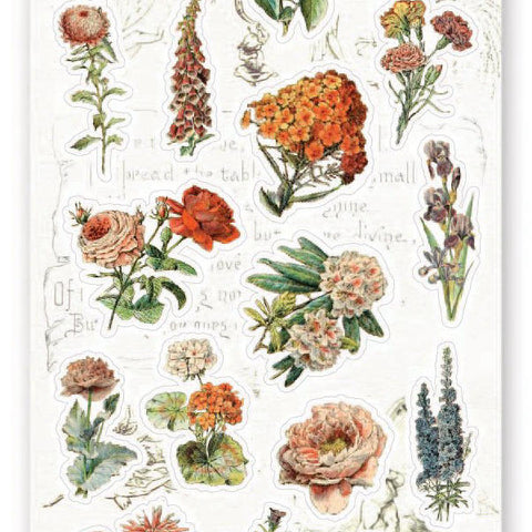flowers wild garden sticker sheet