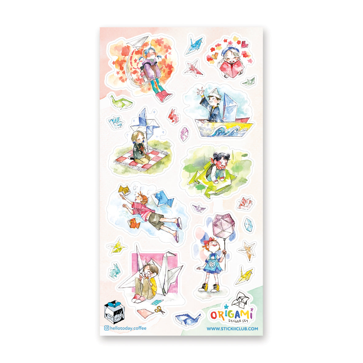 Origami Mini Sticker Book The Magic of Origami Sticker Sheet – STICKII