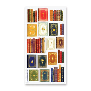 library books stories sticker sheet
