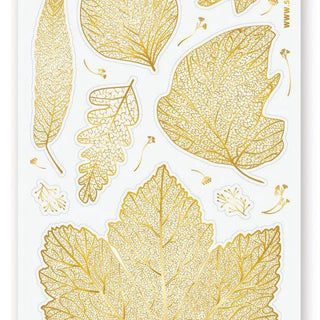 gold leaves sticker sheet