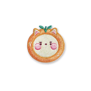 cat orange fruit summer blush animal cute sticker patch
