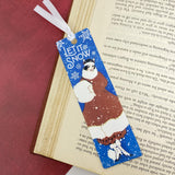 let it snow winter vintage bookmark