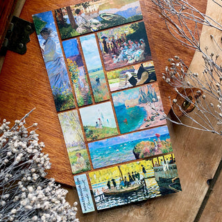 painting monet park art sticker sheet