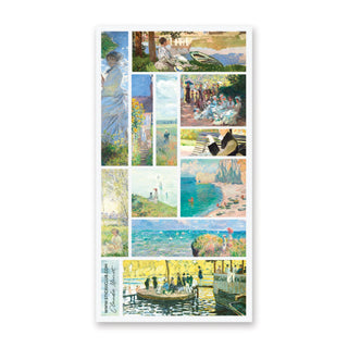 painting monet park art sticker sheet